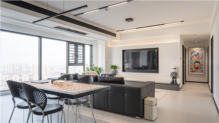 11.8w打造現代黑白風格的家146m² | 麗爾曼頓全房全屋定制